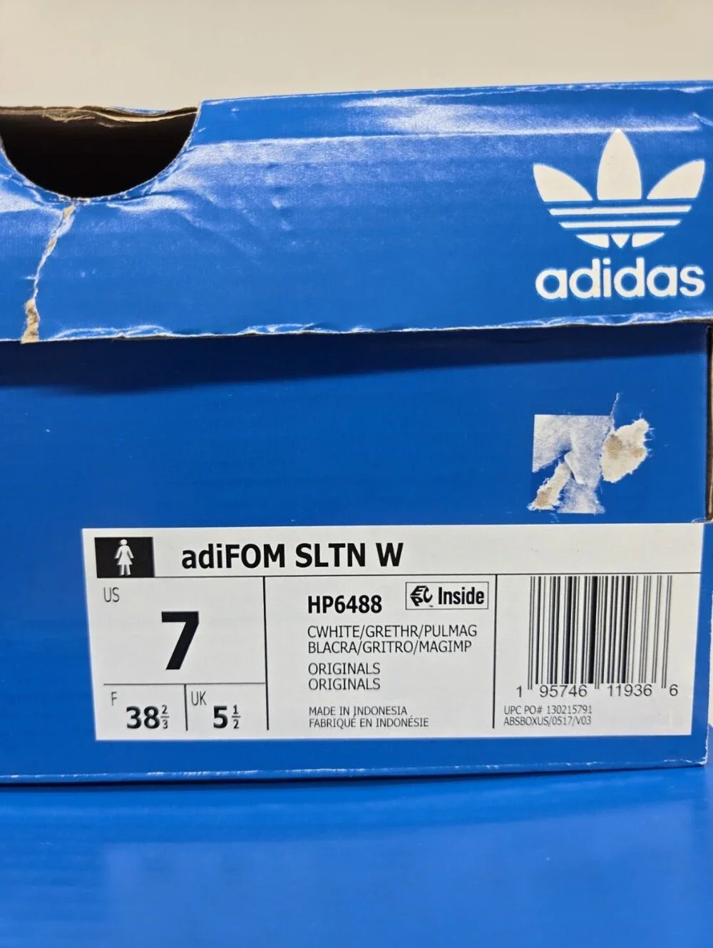 Adidas Women's adiFOM SLTN HP6488 Cream Pink White Running Shoes Size 7 - Picture 8 of 8